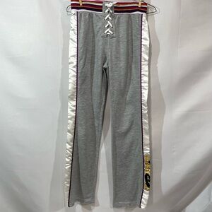 Bratz Sweatpants Girls 14/16 Y2k Track Pants Satin Trim Legs Spellout Flare Leg